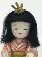 Japanese Hina Doll Ningyo Court Lady Vtg Girls Day Ohinasama Silk Kimekomi ID632