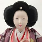 Japanese Hina Doll Ningyo Court Lady Vtg Girl's Day Ohinasama Silk Pink ID603
