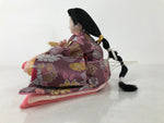 Japanese Hina Doll Ningyo Court Lady Vtg Girl's Day Ohinasama Silk Pink ID603
