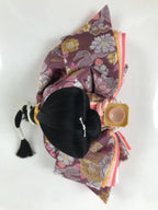 Japanese Hina Doll Ningyo Court Lady Vtg Girl's Day Ohinasama Silk Pink ID603