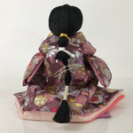 Japanese Hina Doll Ningyo Court Lady Vtg Girl's Day Ohinasama Silk Pink ID605