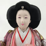 Japanese Hina Doll Ningyo Court Lady Vtg Girl's Day Ohinasama Silk Pink ID605