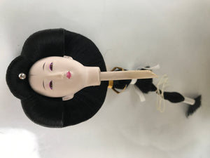 Japanese Hina Doll Ningyo Court Lady Vtg Girl's Day Ohinasama Silk Pink ID605