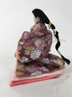 Japanese Hina Doll Ningyo Court Lady Vtg Girl's Day Ohinasama Silk Pink ID606