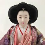 Japanese Hina Doll Ningyo Court Lady Vtg Girl's Day Ohinasama Silk Pink ID606