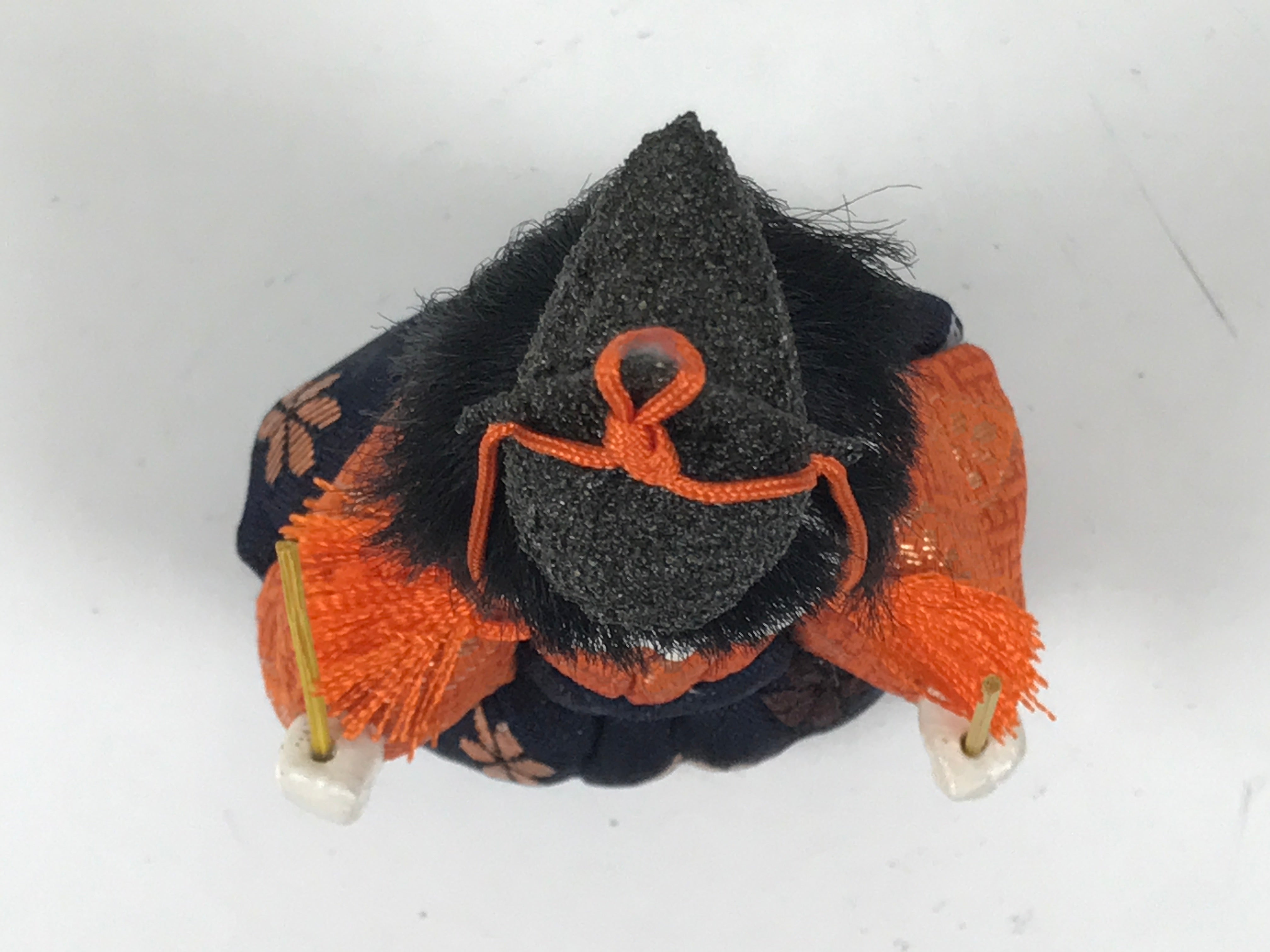 Japanese Hina Doll Ningyo Court Musician Drum Vtg Girls Day Silk Kimekomi ID638