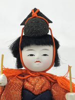 Japanese Hina Doll Ningyo Court Musician Drum Vtg Girls Day Silk Kimekomi ID638