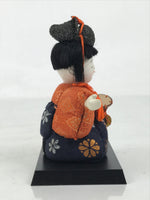 Japanese Hina Doll Ningyo Court Musician Drum Vtg Girls Day Silk Kimekomi ID639