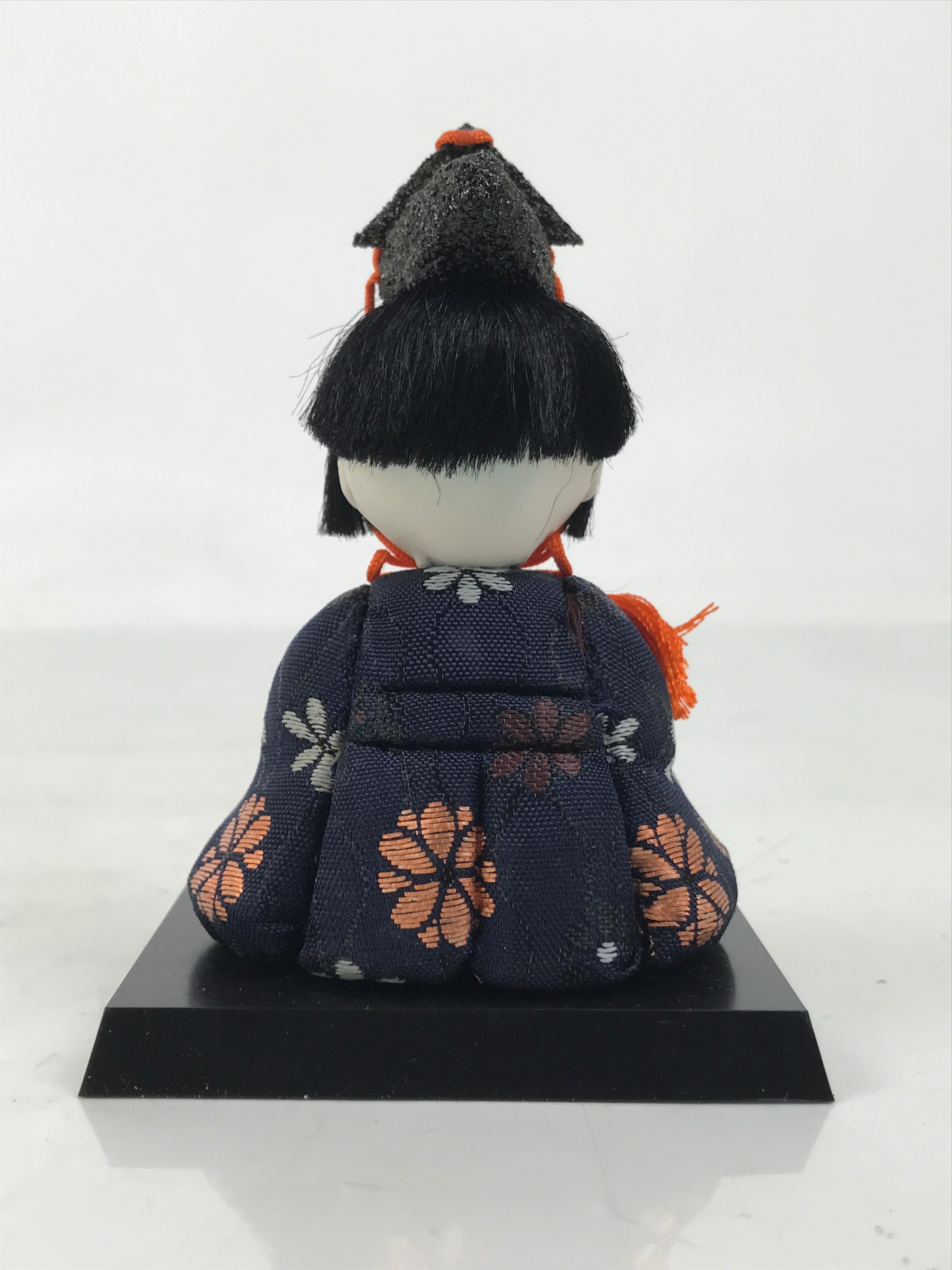Japanese Hina Doll Ningyo Court Musician Fan Vtg Girls Day Silk Kimekomi ID642