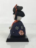 Japanese Hina Doll Ningyo Court Musician Fan Vtg Girls Day Silk Kimekomi ID642