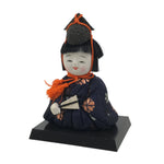 Japanese Hina Doll Ningyo Court Musician Fan Vtg Girls Day Silk Kimekomi ID642