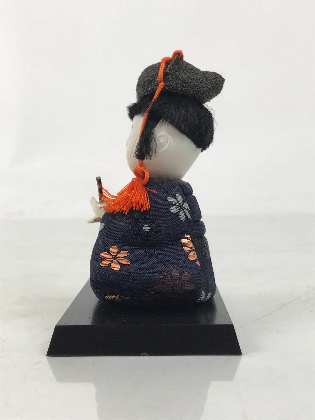 Japanese Hina Doll Ningyo Court Musician Flute Vtg Girls Day Silk Kimekomi ID641
