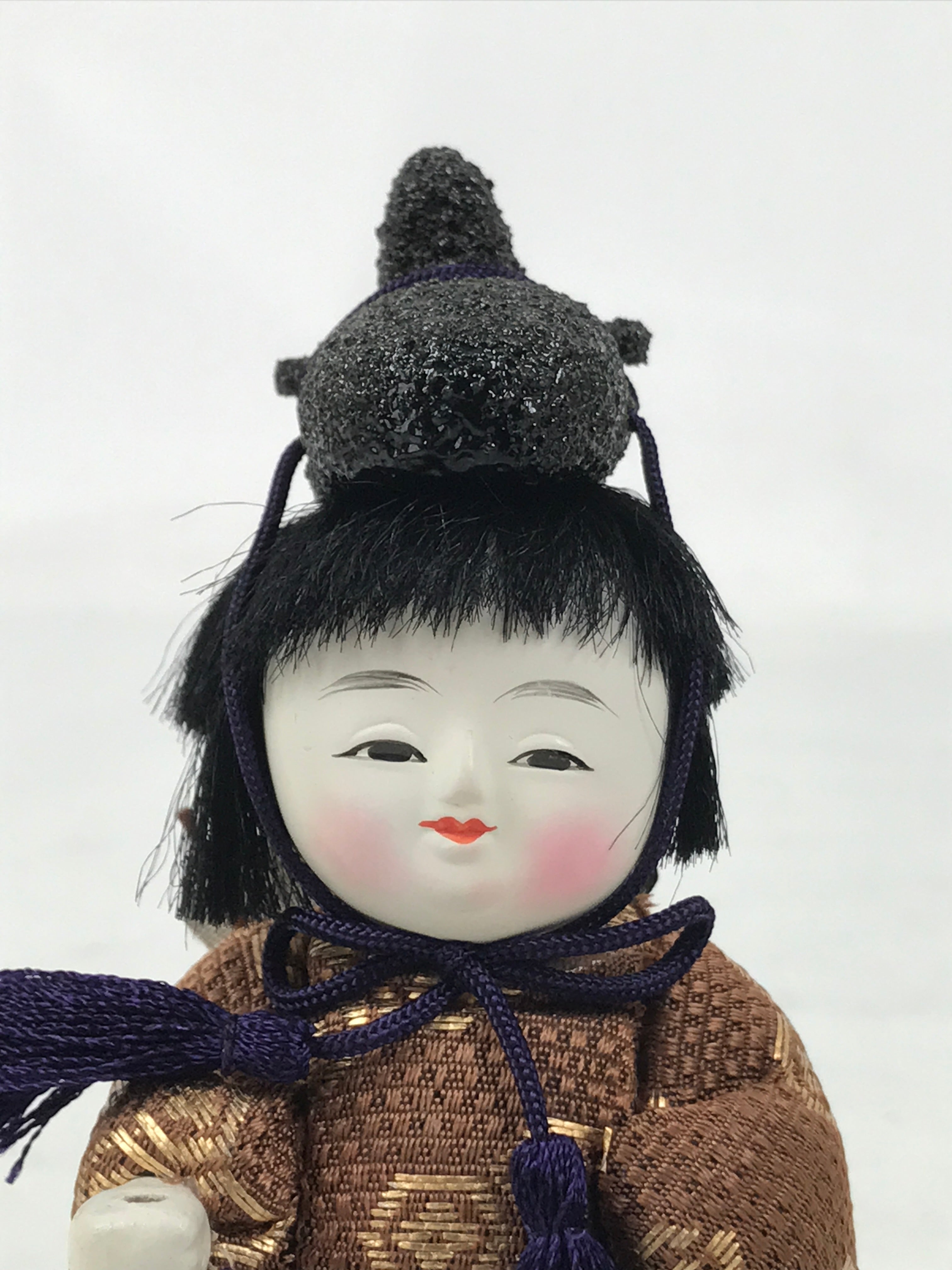 Japanese Hina Doll Ningyo Guard Vtg Girls Day Ohinasama Silk Kimekomi ID633