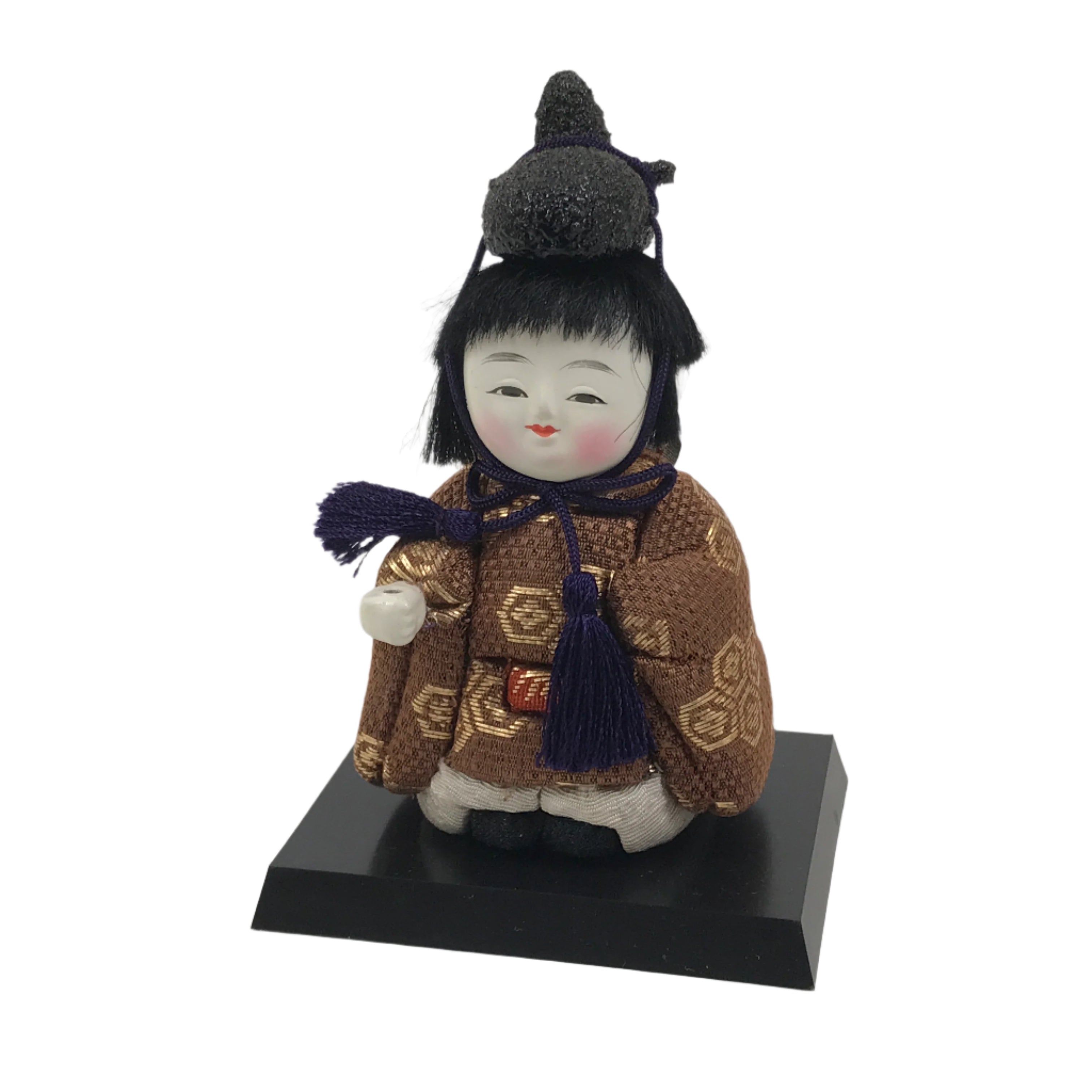 Japanese Hina Doll Ningyo Guard Vtg Girls Day Ohinasama Silk Kimekomi ID633