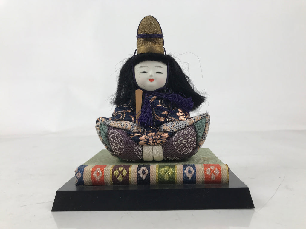 Japanese Hina Doll Ningyo Prince Vtg Girl's Day Ohinasama Silk Kimekomi ID629