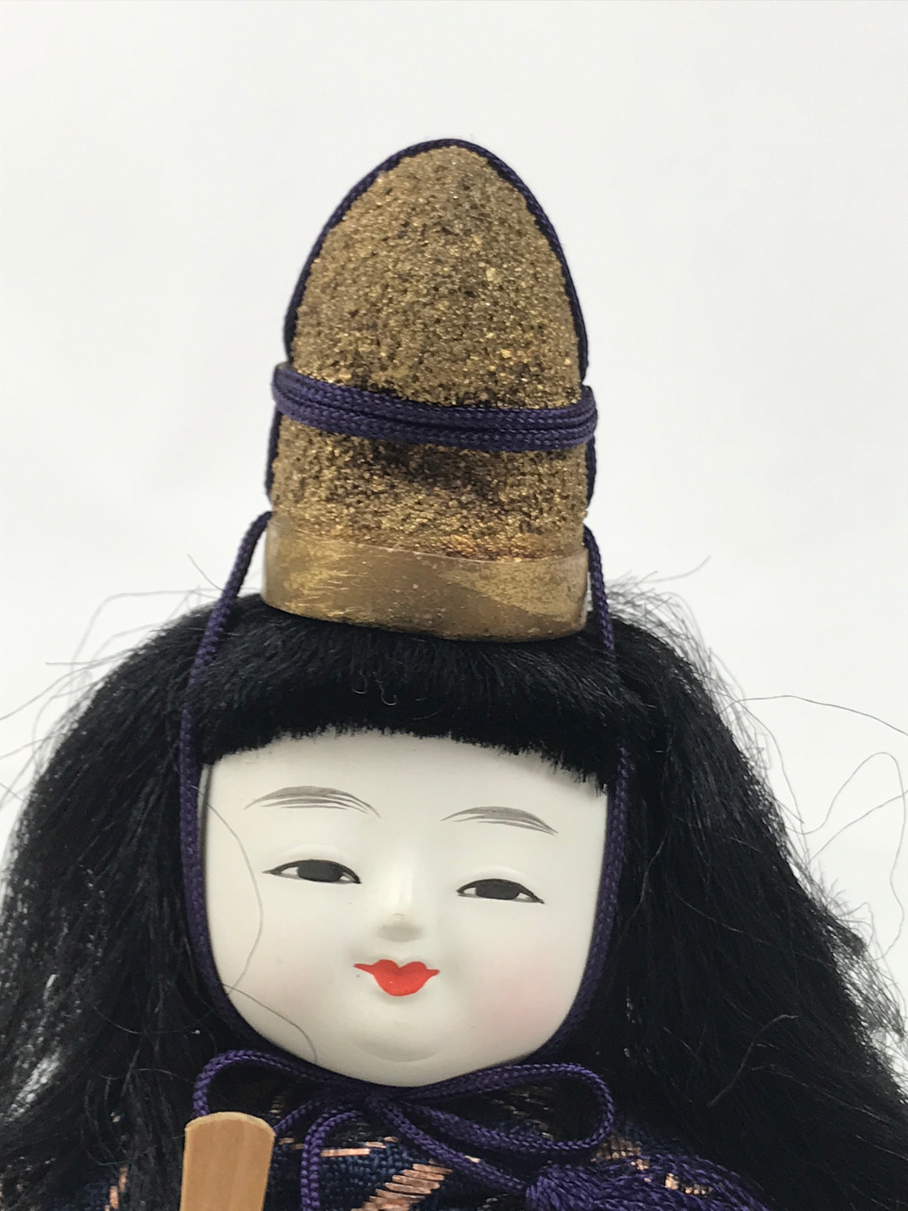 Japanese Hina Doll Ningyo Prince Vtg Girl's Day Ohinasama Silk Kimekomi ID629