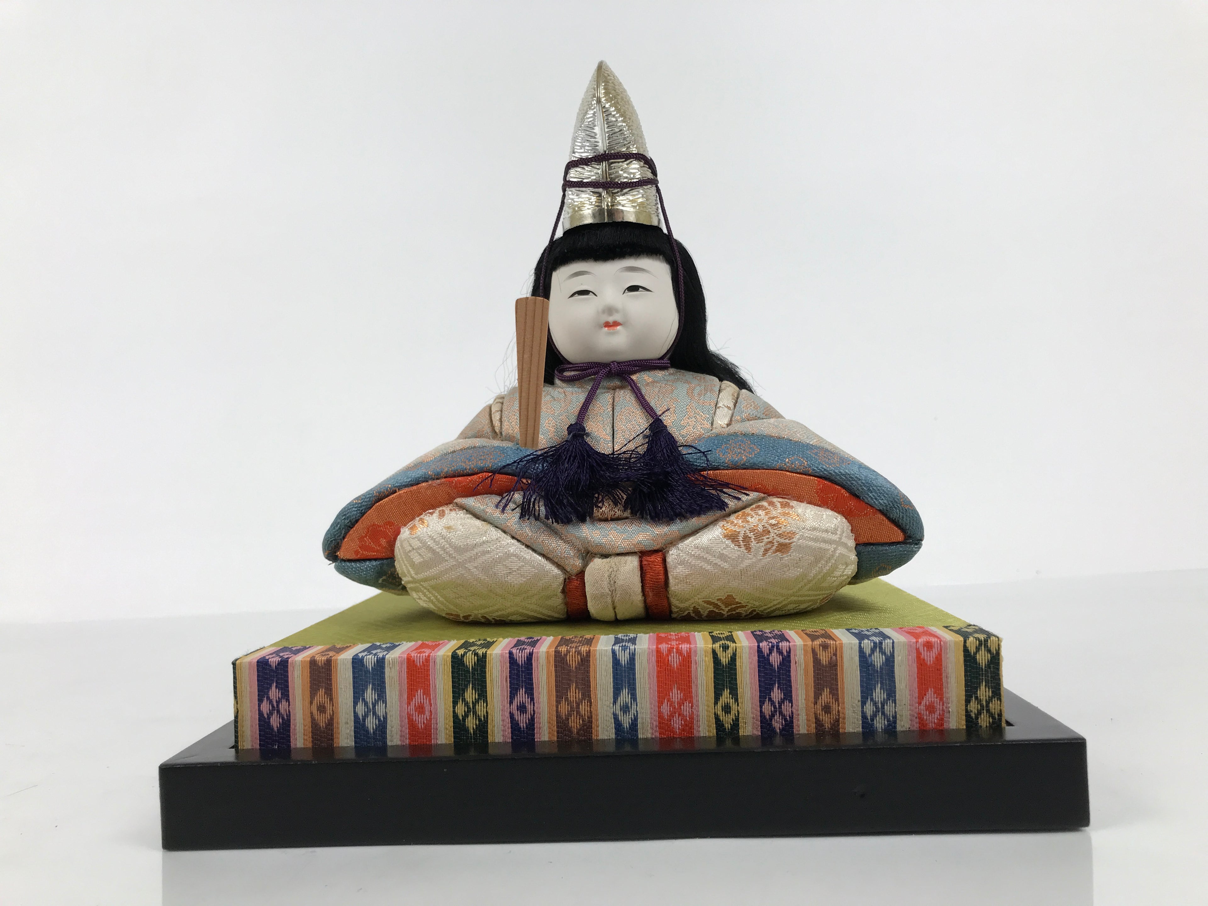 Japanese Hina Doll Ningyo Prince Vtg Girl's Day Ohinasama Silk Kimekomi ID664