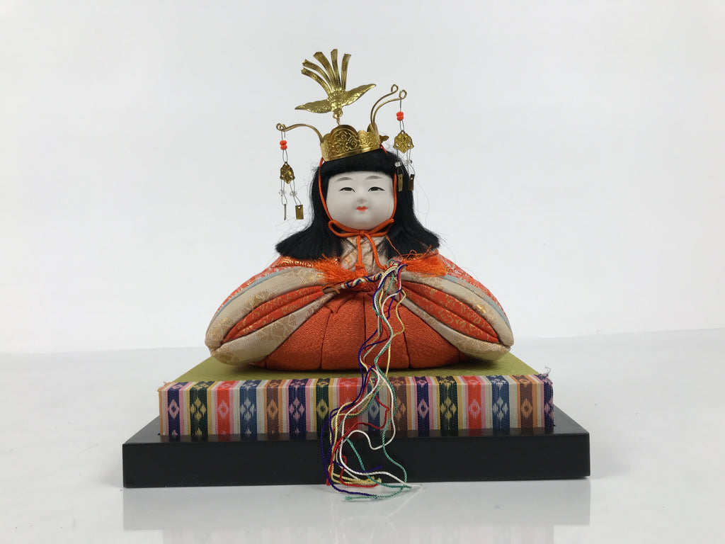 Japanese Hina Doll Ningyo Princess Vtg Girl's Day Ohinasama Silk Kimekomi ID663