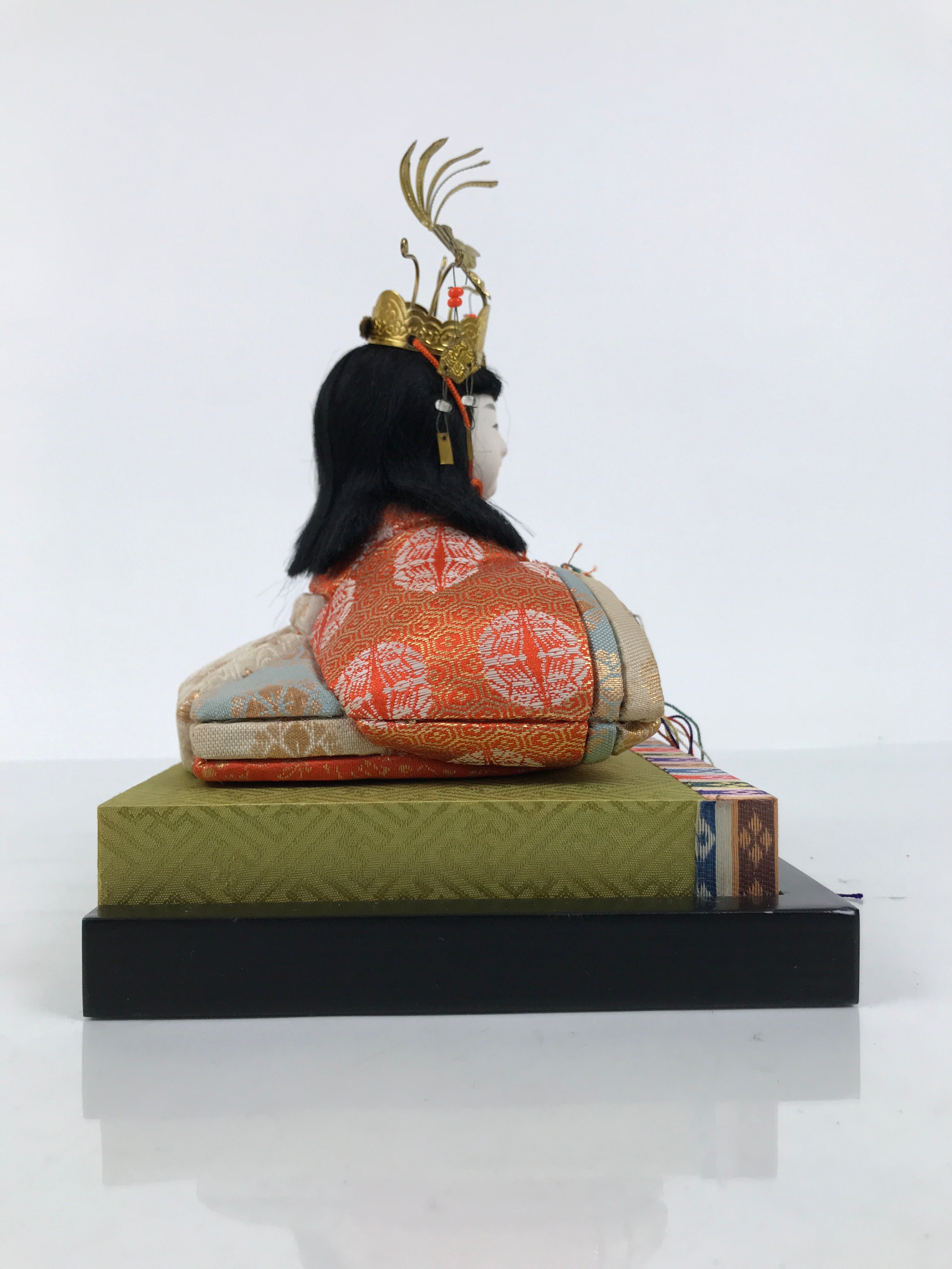 Japanese Hina Doll Ningyo Princess Vtg Girl's Day Ohinasama Silk Kimekomi ID663