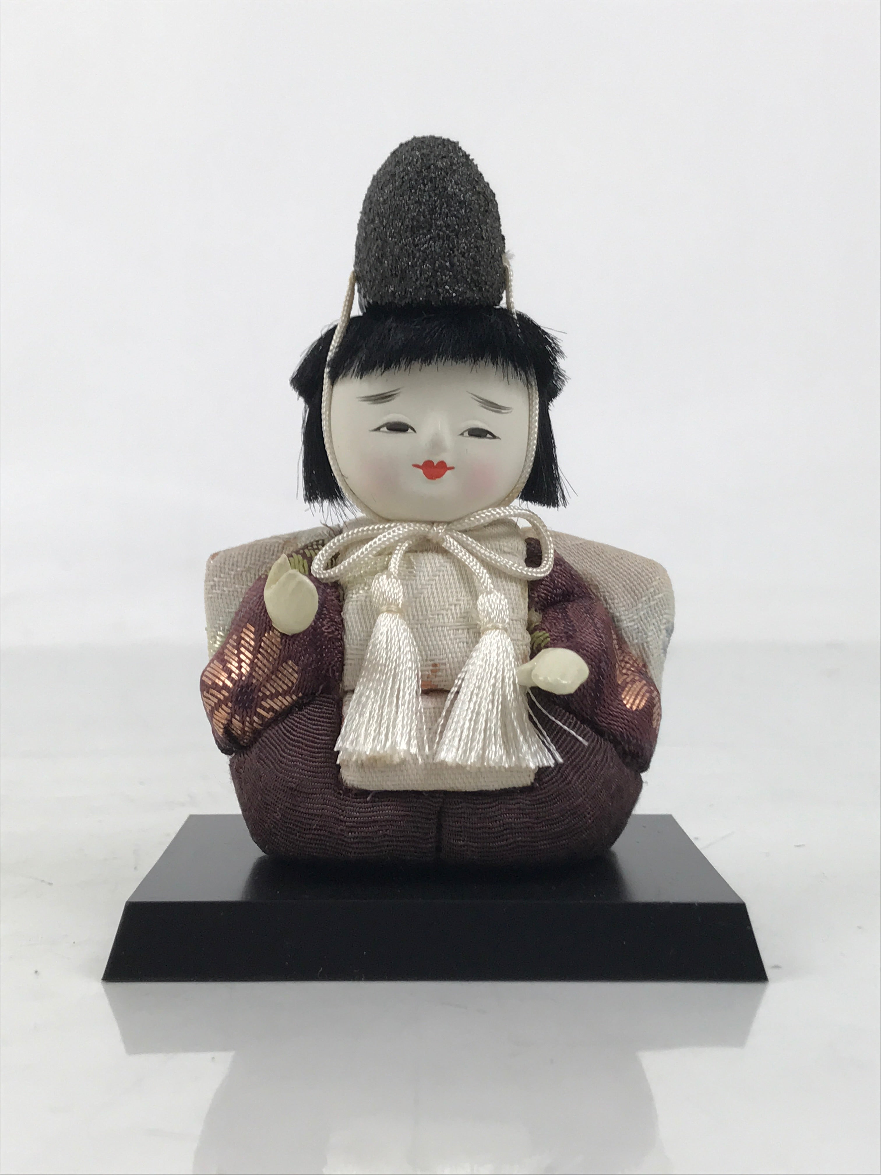 Japanese Hina Doll Ningyo Shichou Man Servant Vtg Girls Day Silk Kimekomi ID635