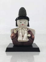 Japanese Hina Doll Ningyo Shichou Man Servant Vtg Girls Day Silk Kimekomi ID635