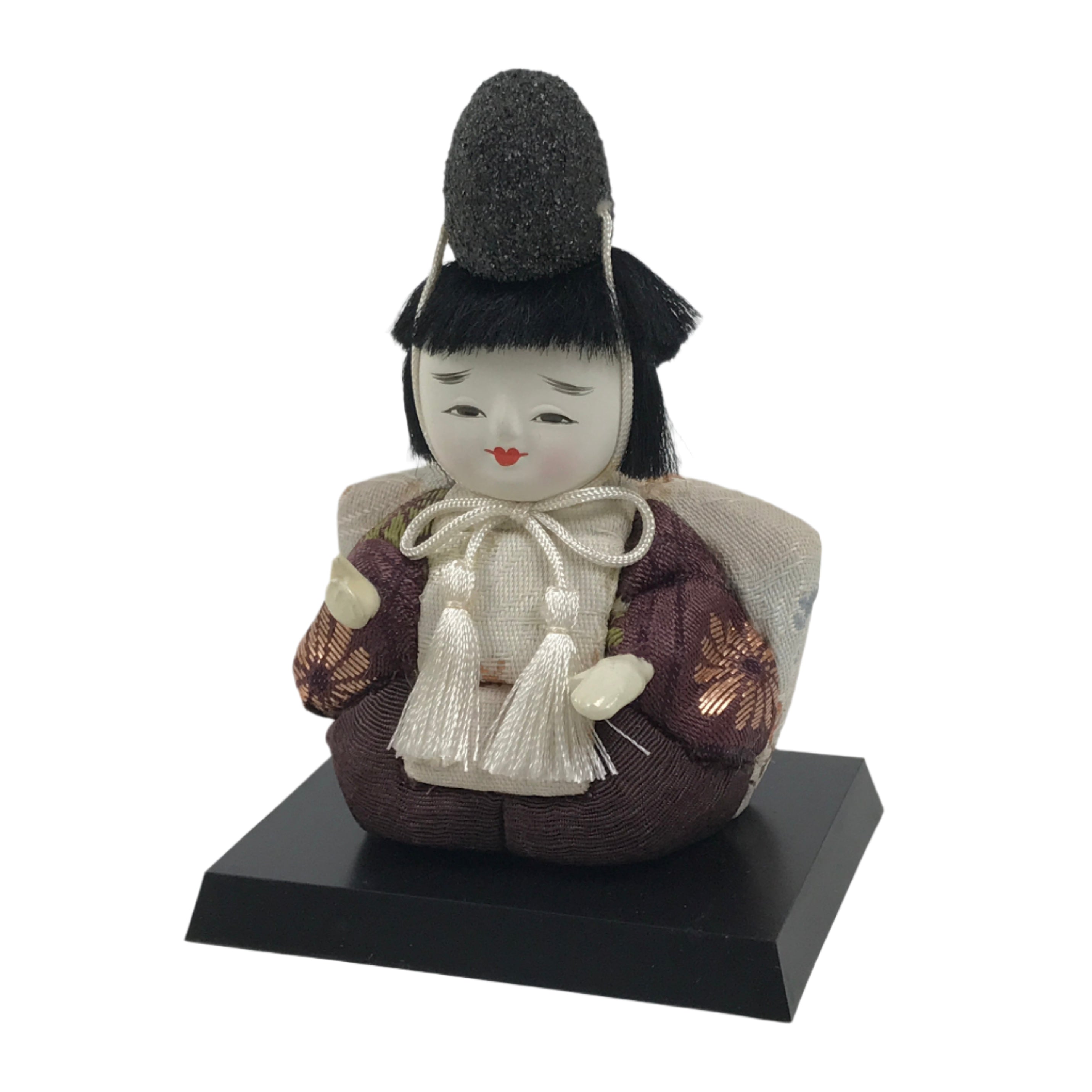 Japanese Hina Doll Ningyo Shichou Man Servant Vtg Girls Day Silk Kimekomi ID635