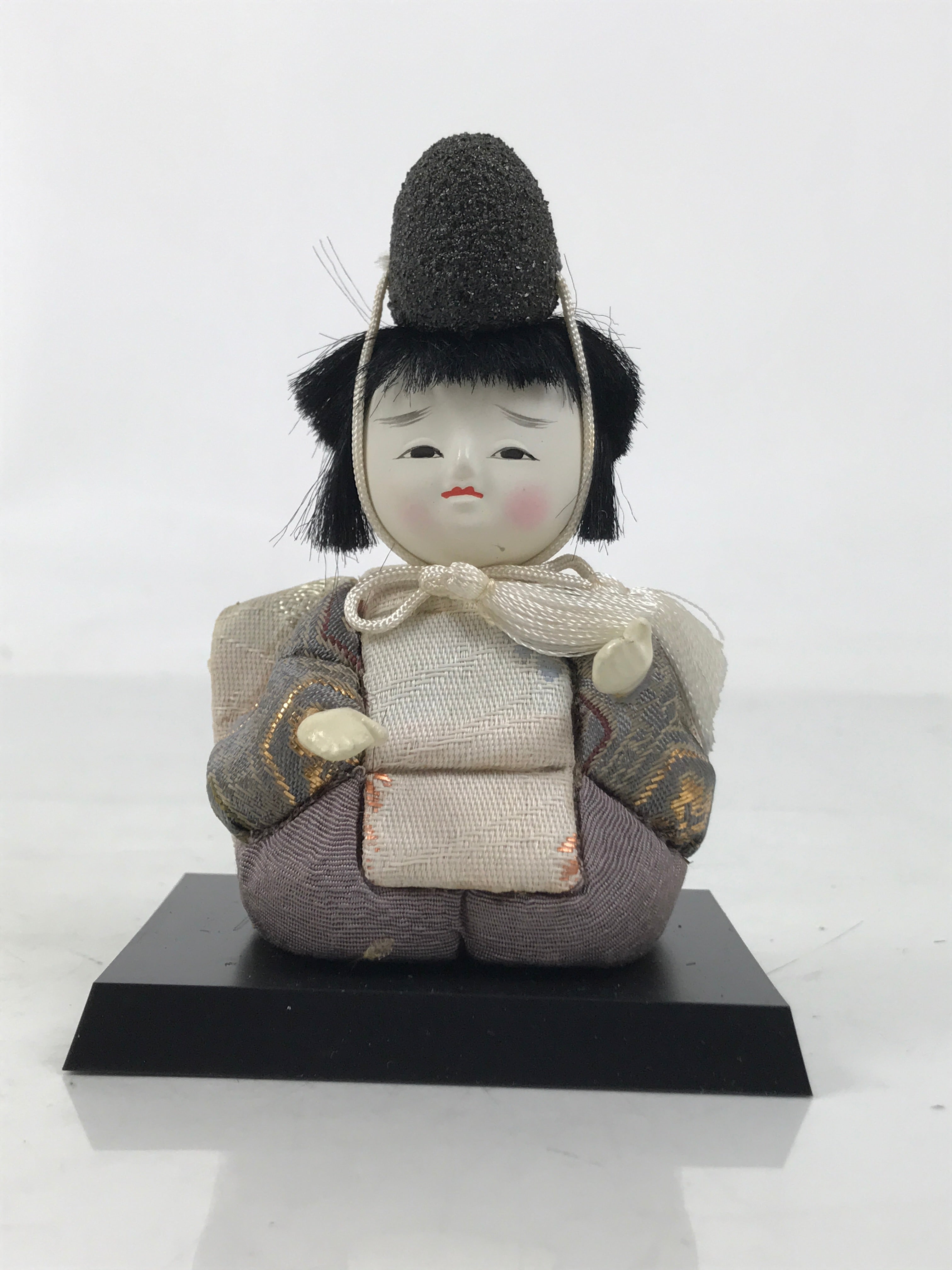 Japanese Hina Doll Ningyo Shichou Man Servant Vtg Girls Day Silk Kimekomi ID636