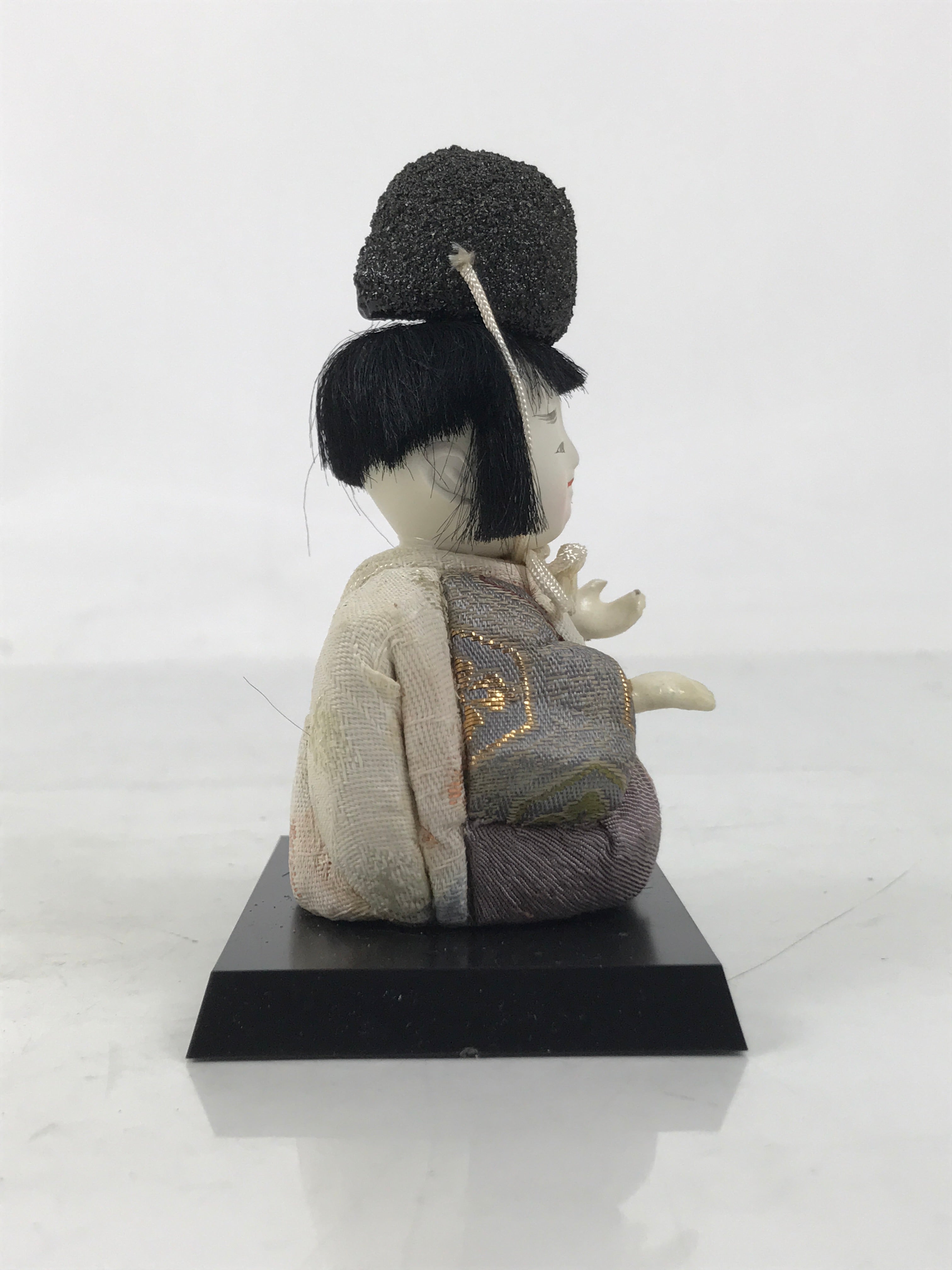 Japanese Hina Doll Ningyo Shichou Man Servant Vtg Girls Day Silk Kimekomi ID636