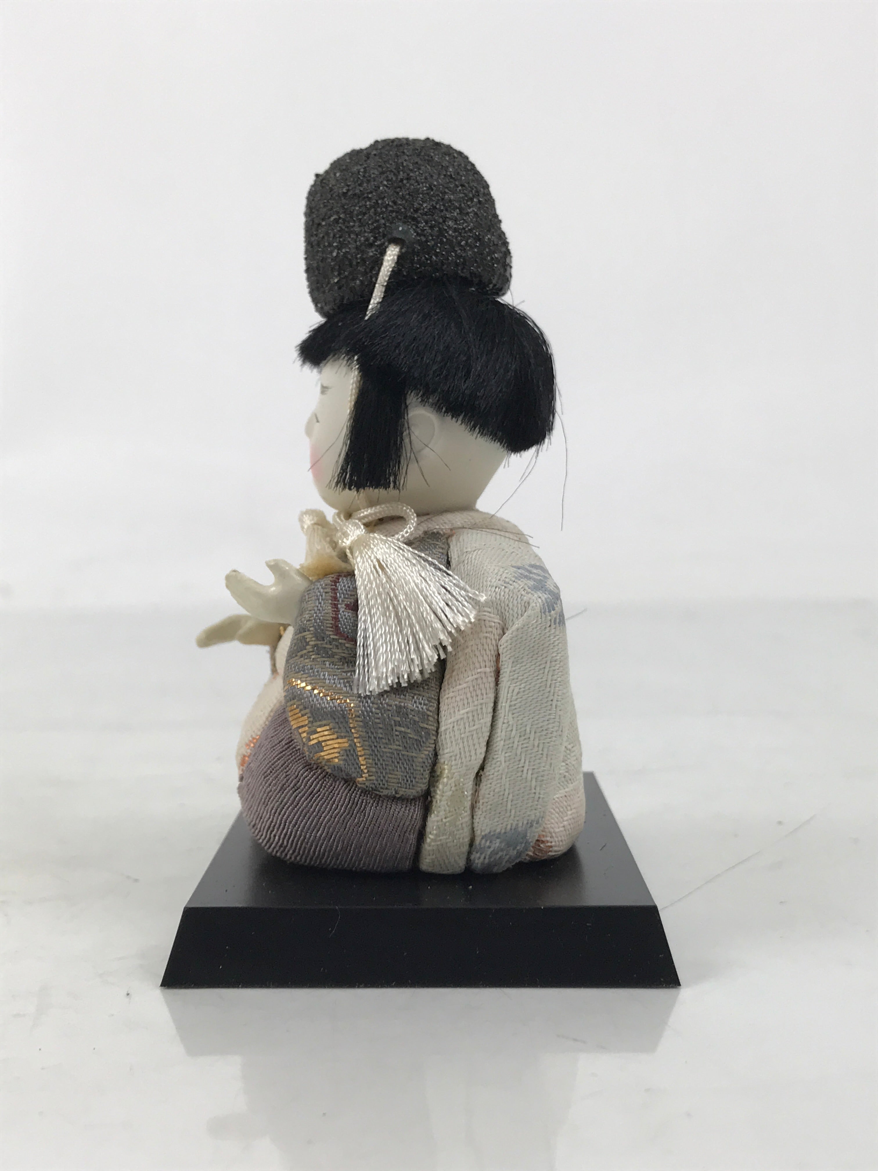 Japanese Hina Doll Ningyo Shichou Man Servant Vtg Girls Day Silk Kimekomi ID636