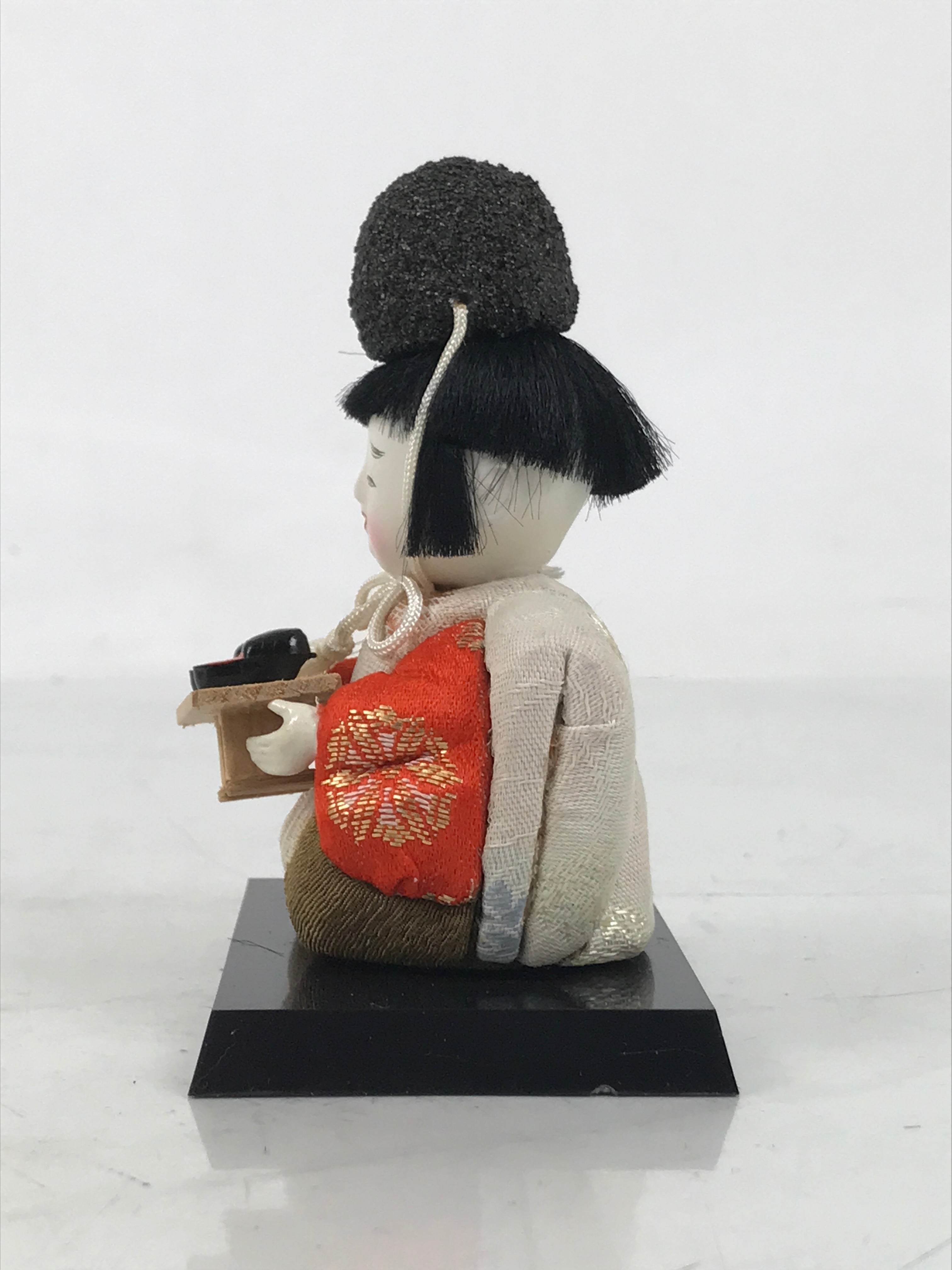 Japanese Hina Doll Ningyo Shichou Man Servant Vtg Girls Day Silk Kimekomi ID637