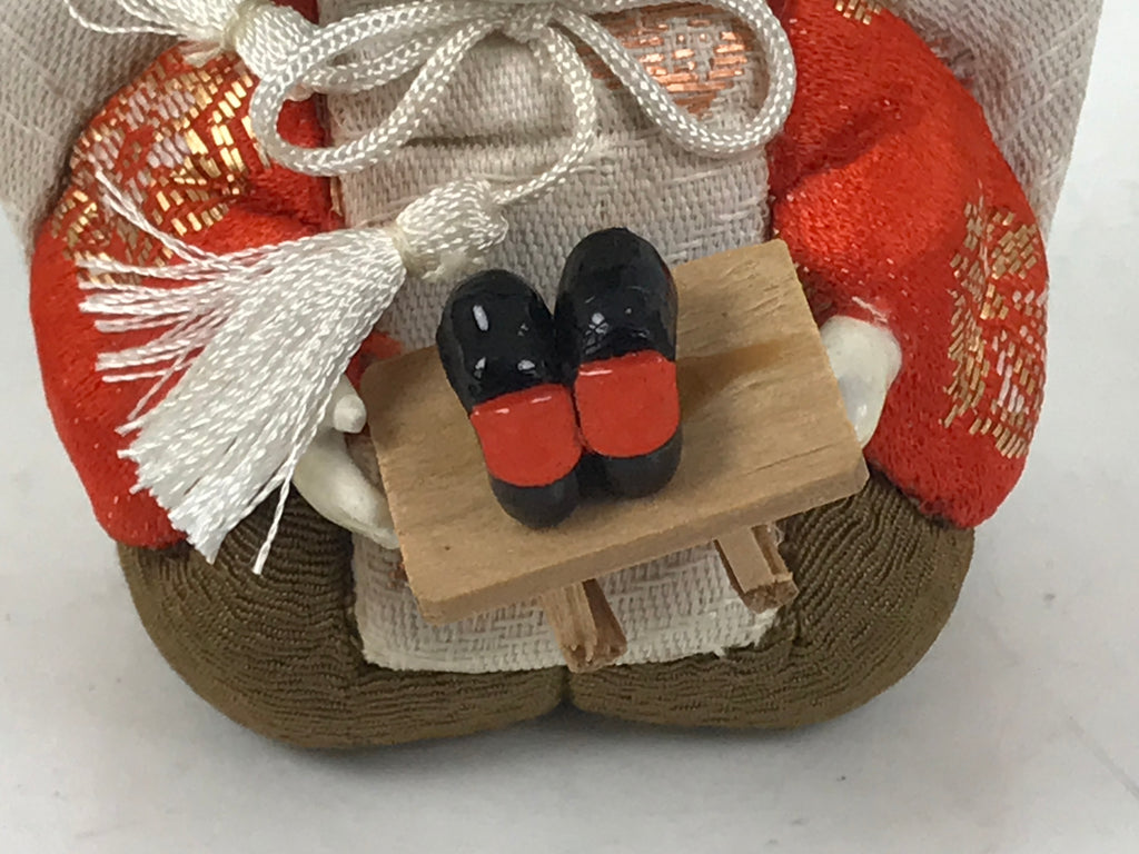Japanese Hina Doll Ningyo Shichou Man Servant Vtg Girls Day Silk Kimekomi ID637