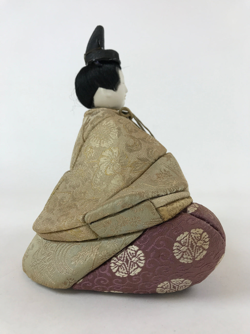 Japanese Hina Doll Nyngo Girl's Day Prince Vtg Ohinasama Matsuri Silk ID529