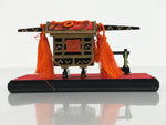 Japanese Hina Doll Okago Palanquin Vtg Black Red Girls Day Decoration ID583