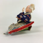 Japanese Hina Doll Servant Vtg Expressive Smile Face Girls Day Decor ID341