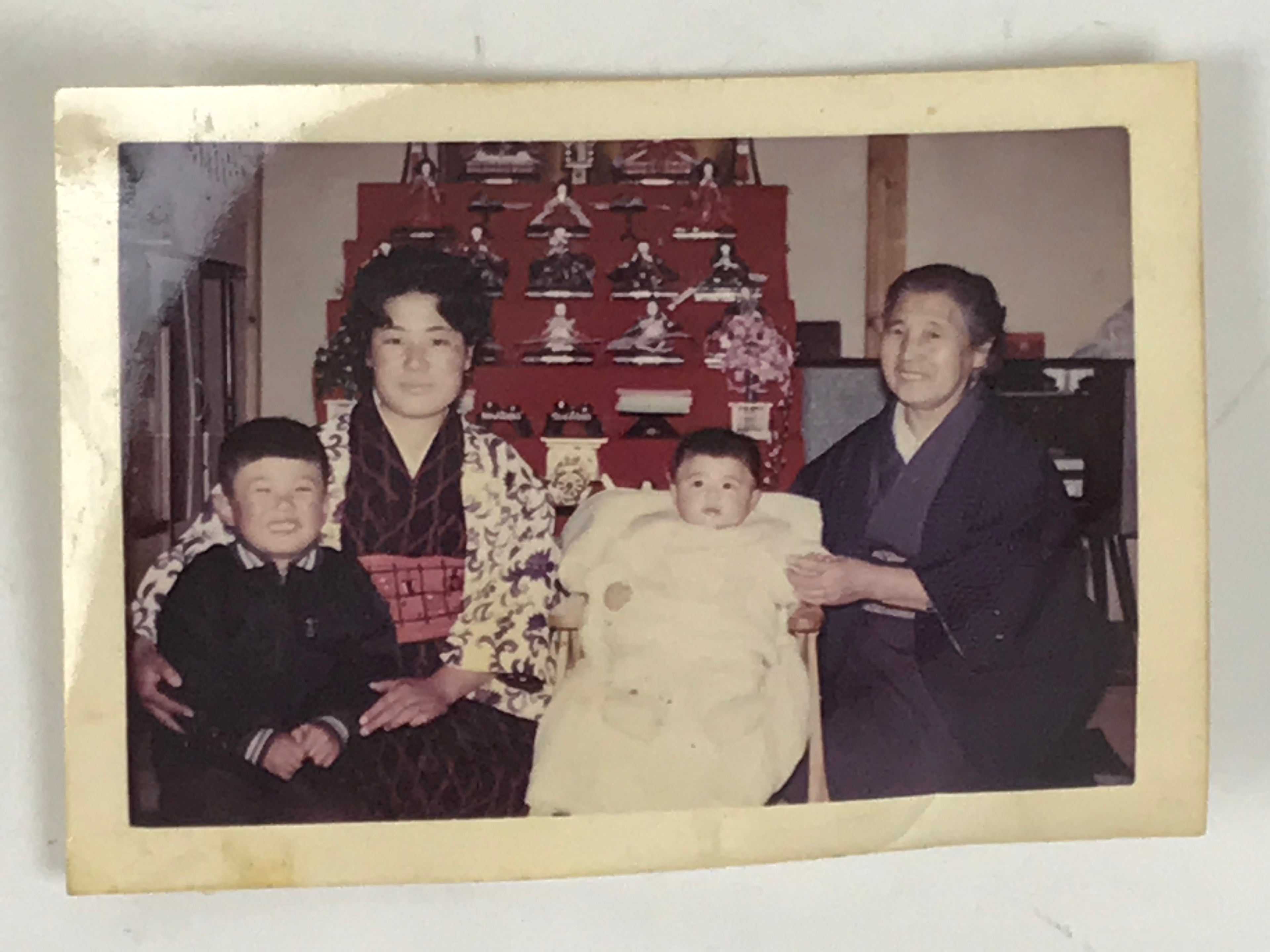 Japanese Hina Matsuri Girl Day Family Photograph Vtg Doll Festival Color PH253