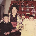 Japanese Hina Matsuri Girl Day Family Photograph Vtg Doll Festival Color PH253