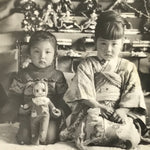 Japanese Hina Matsuri Sisters Photograph Doll Festival Kimono Black White PH251