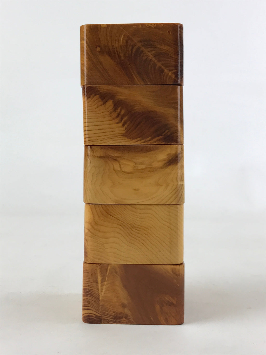 Japanese Hinoki Wood Sake Cup 5P Set Vtg Guinomi Hinoki Handcrafted G100