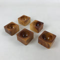 Japanese Hinoki Wood Sake Cup 5P Set Vtg Guinomi Hinoki Handcrafted G100