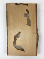 Japanese Hokkaido Ainu Wood Carved Wall Decoration Vtg Man And Woman AB102