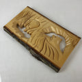 Japanese Hokkaido Ainu Wood Carved Wall Decoration Vtg Man And Woman AB102