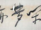 Japanese Horizontal Picture Hanging Scroll Vtg Yume Calligraphy Kakejiku SC990