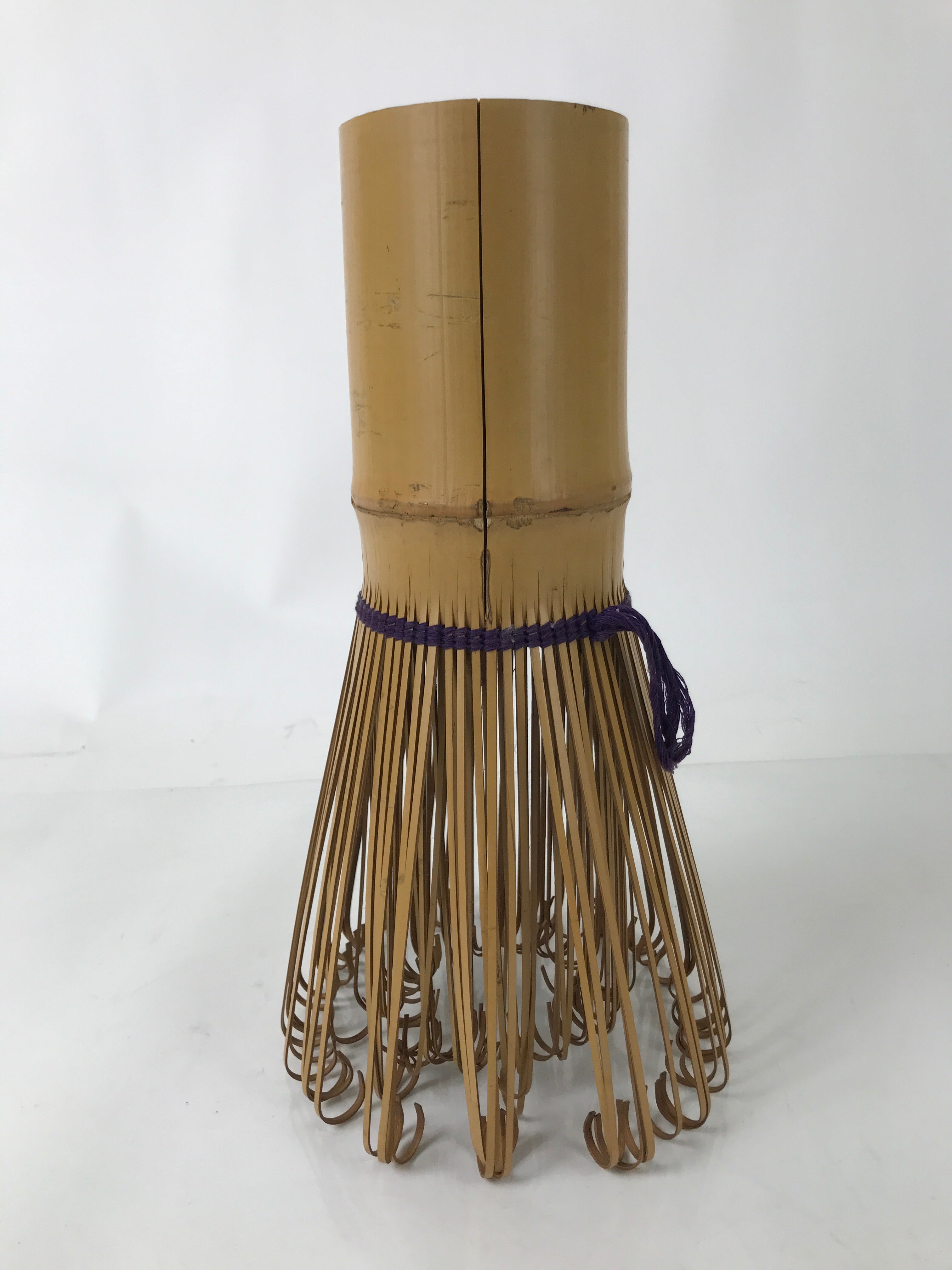 Japanese Ikebana Flower Arrangement Vase Vtg Chasen Matcha Whisk Bamboo FK164