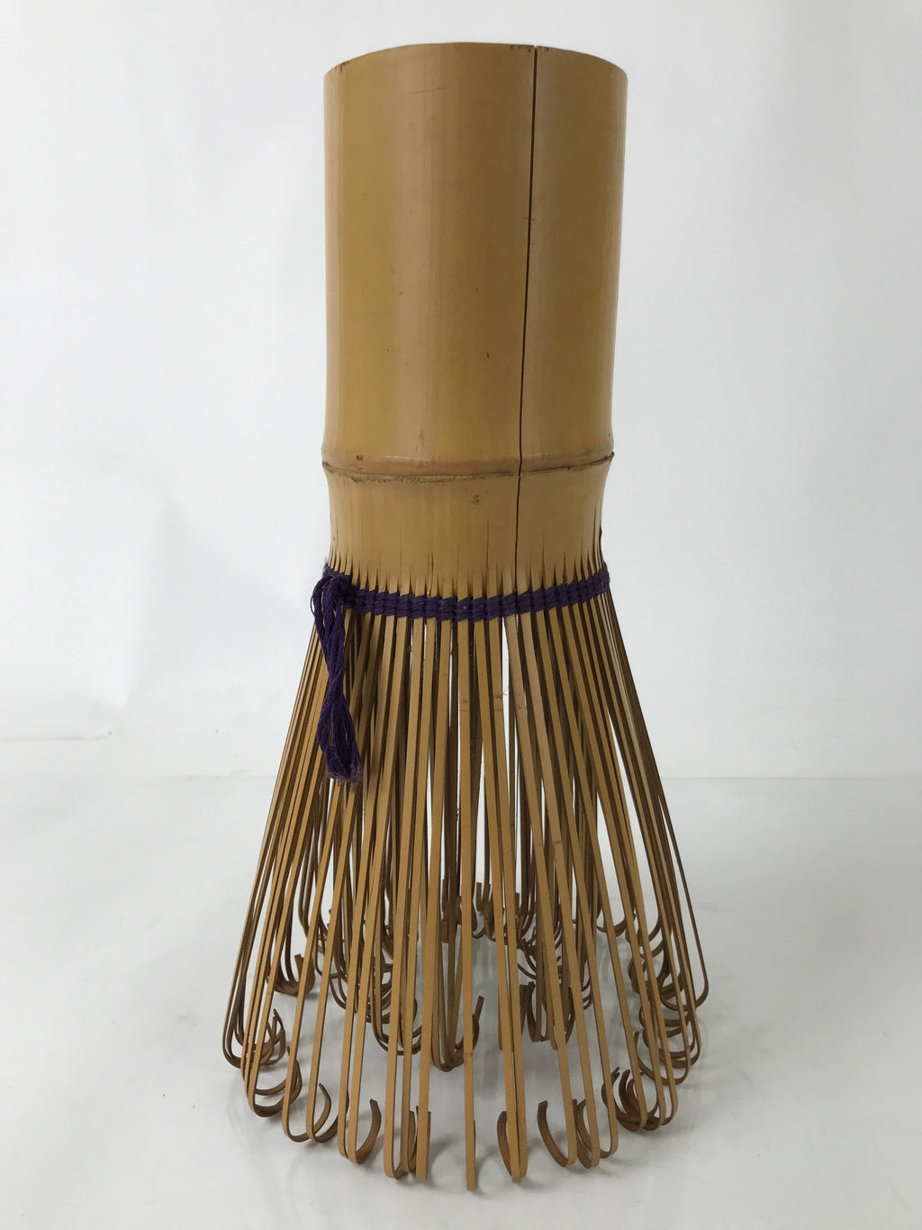 Japanese Ikebana Flower Arrangement Vase Vtg Chasen Matcha Whisk Bamboo FK164