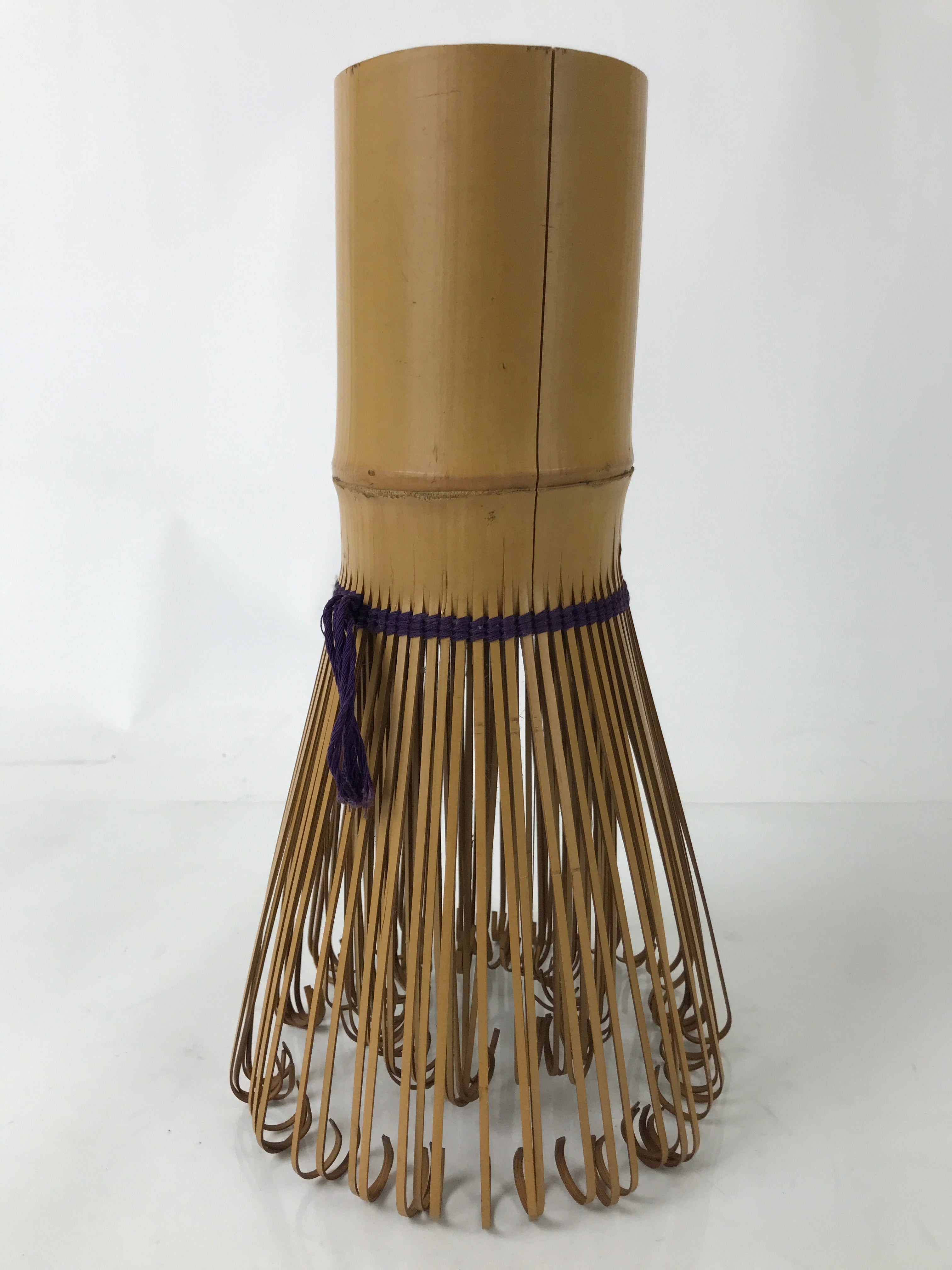 Japanese Ikebana Flower Arrangement Vase Vtg Chasen Matcha Whisk Bamboo FK164