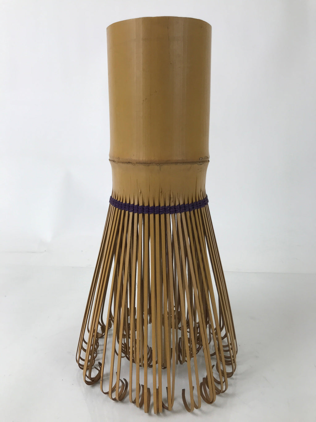 Japanese Ikebana Flower Arrangement Vase Vtg Chasen Matcha Whisk Bamboo FK164
