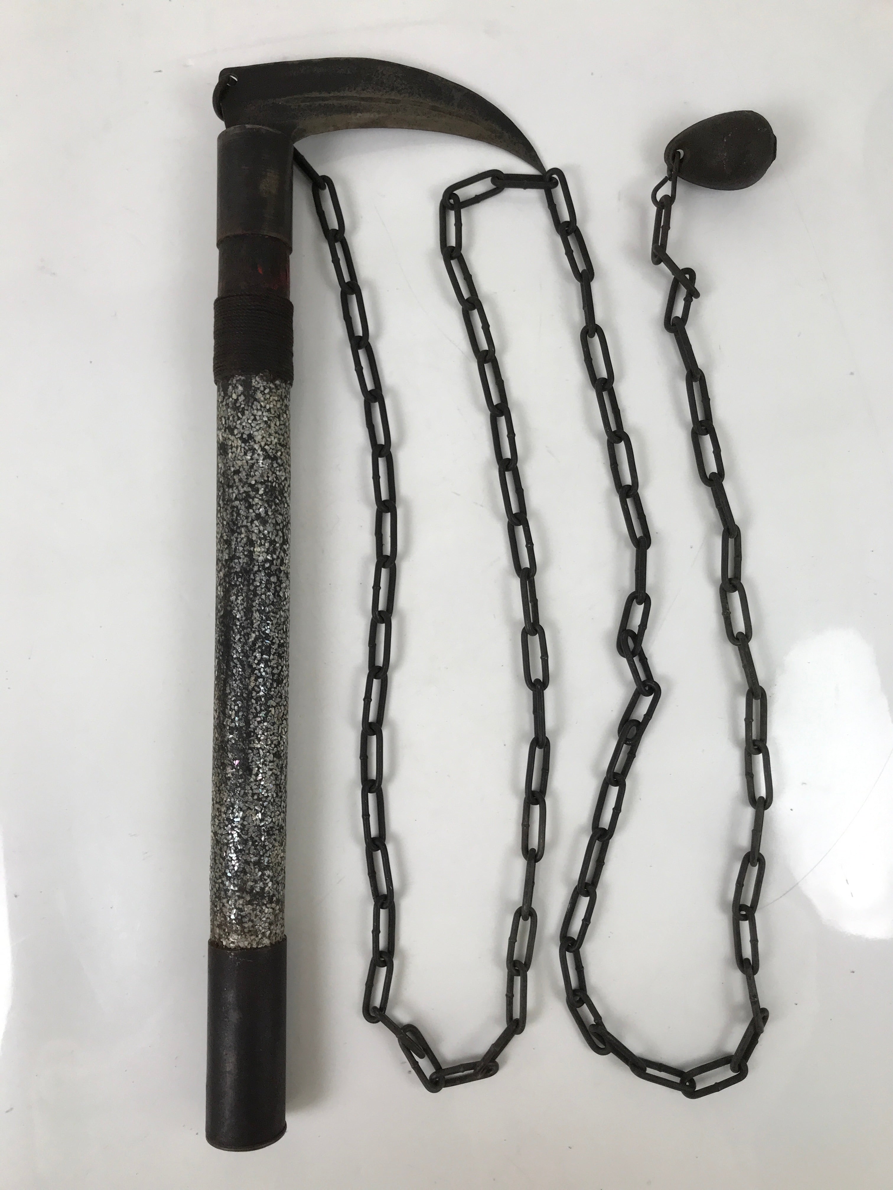 Japanese Imitation Metal Toy Ninja Kusarigama Vtg Sickle Chain Performance JK842