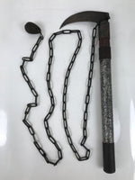 Japanese Imitation Metal Toy Ninja Kusarigama Vtg Sickle Chain Performance JK842