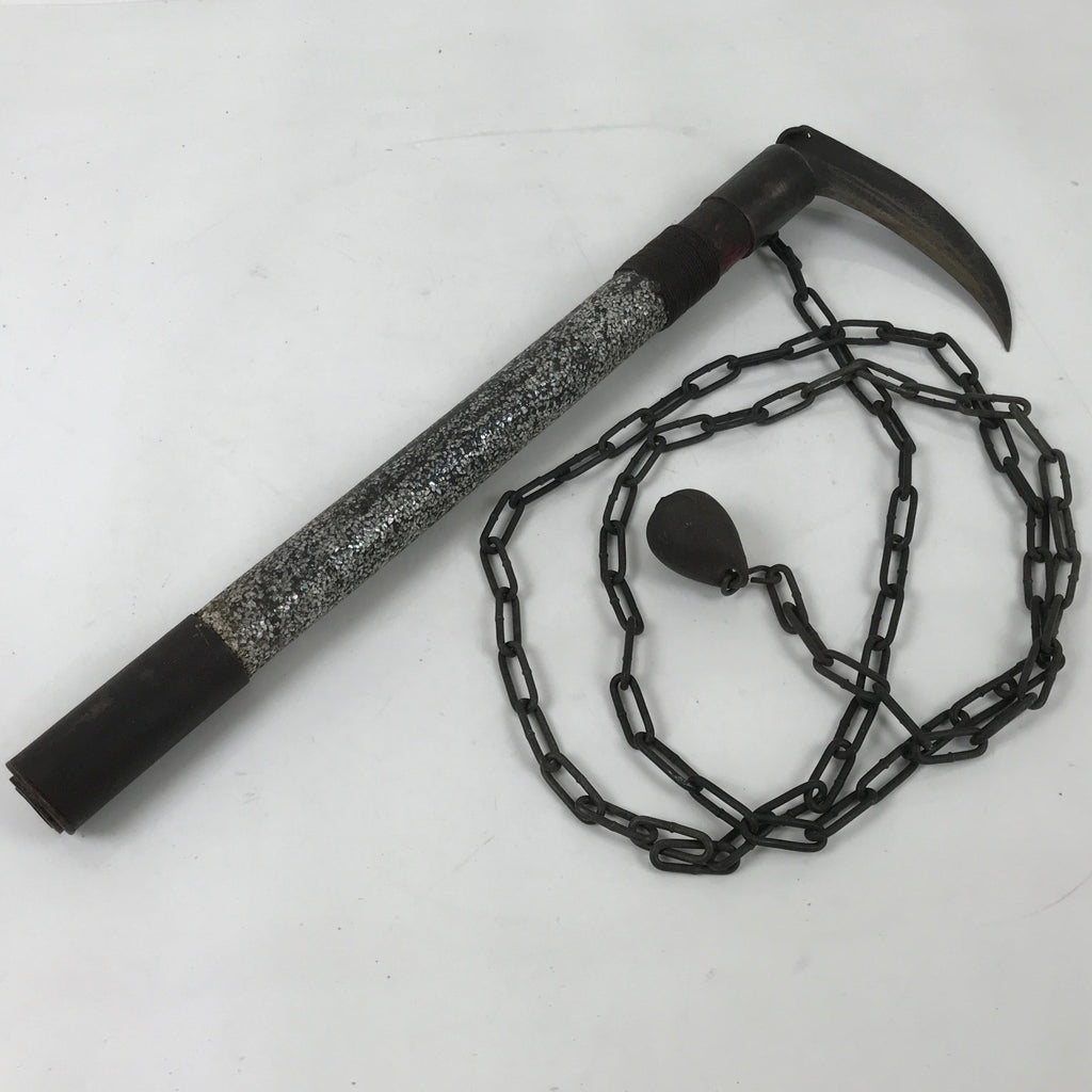 Japanese Imitation Metal Toy Ninja Kusarigama Vtg Sickle Chain Performance JK842