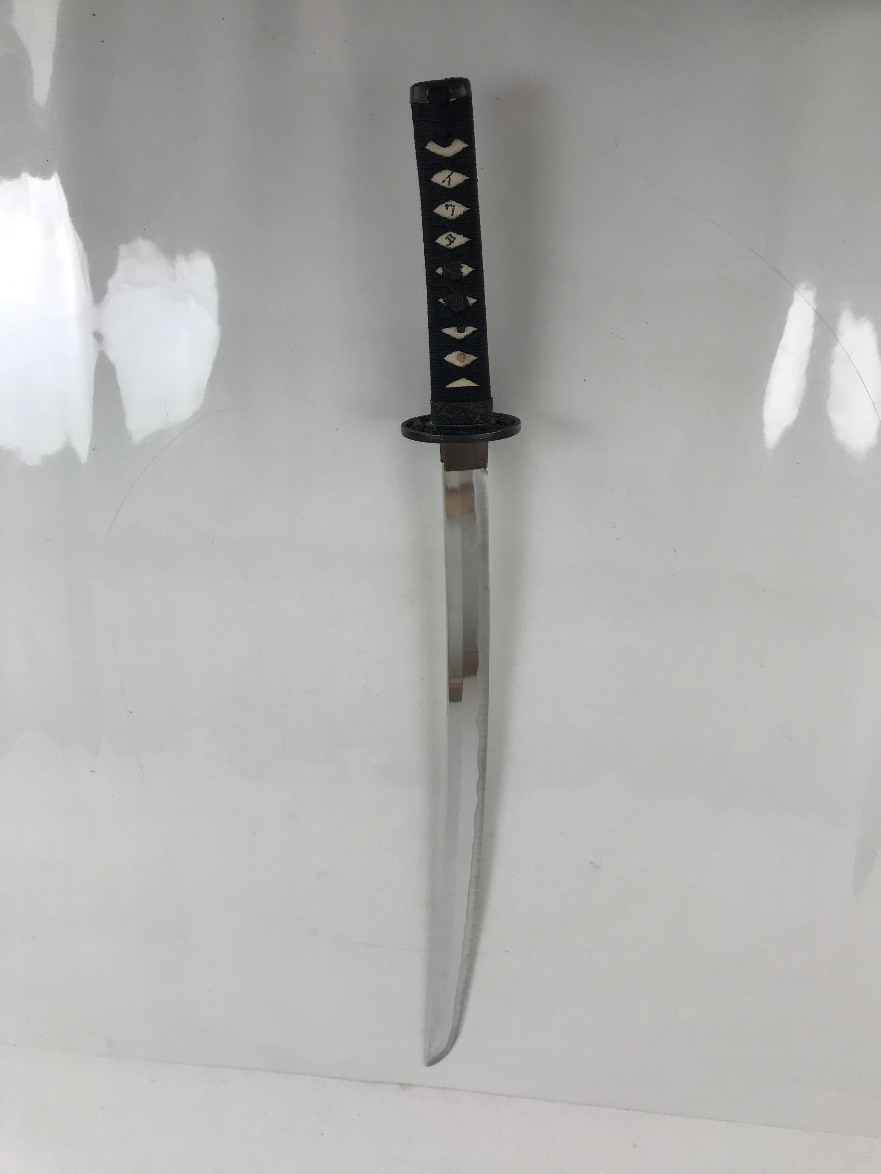 Japanese Imitation Metal Toy Sword Chisa Katana Wakizashi Black Lacquer JK781